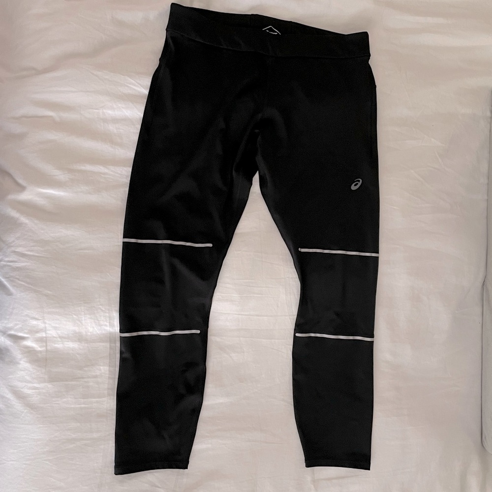 ASICS WOMENS "LITE-SHOW" 7/8 TIGHTS in Black, Size Large